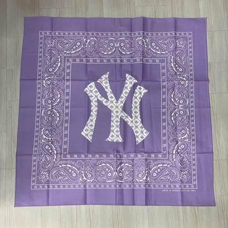 大判バンダナ NY ニューヨーク モノグラム BIGロゴ ペイズリー Monogram Paisley ラベンダー (BNDN116)