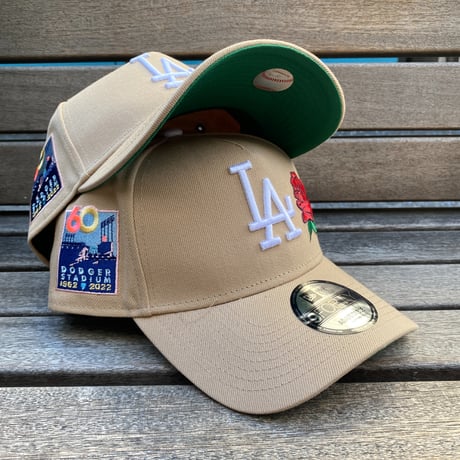 海外限定 Newera ニューエラ 9Forty Aフレーム LA Dodgers ドジャース キャップ バラ RedRose Crest (940-124)