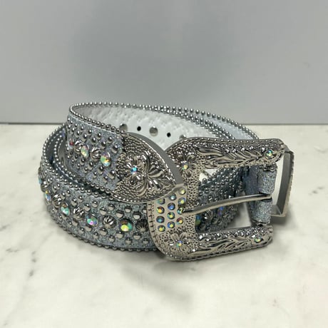ラインストーン ブリンブリン ベルト Bling Bling Rhinestone Belt シルバー (BELT6)