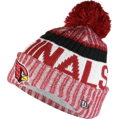 NEWERA ニューエラ CARDINALS アリゾナ カージナルス 公式 ニットキャップ ニット帽 フリース NFL アメフト ポンポン