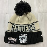 NEWERA ニューエラ NFL 公式 ニット帽 LV Raiders ラスベガス レイダース Historic Pom (Beanie184)