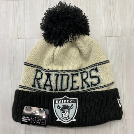 NEWERA ニューエラ NFL 公式 ニット帽 LV Raiders ラスベガス レイダース Historic Pom