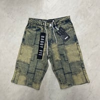 米国LAブランド Stylo Jeans LA スタイロジーンズ BAGGY バギー パッチワーク ショートデニム (SJNS46)