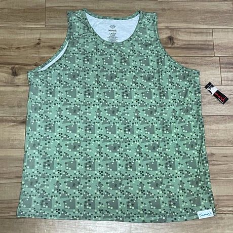 【3XL】米国製 ダイヤモンドサプライ Diamond Supply Co タンクトップ 迷彩 Grizzlyカモ 緑