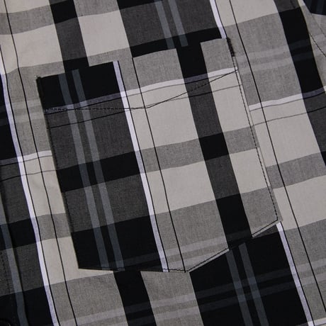 LRG エルアールジー チェック柄 グレー GREY 半袖 ボタンシャツ 綿100% ストリート