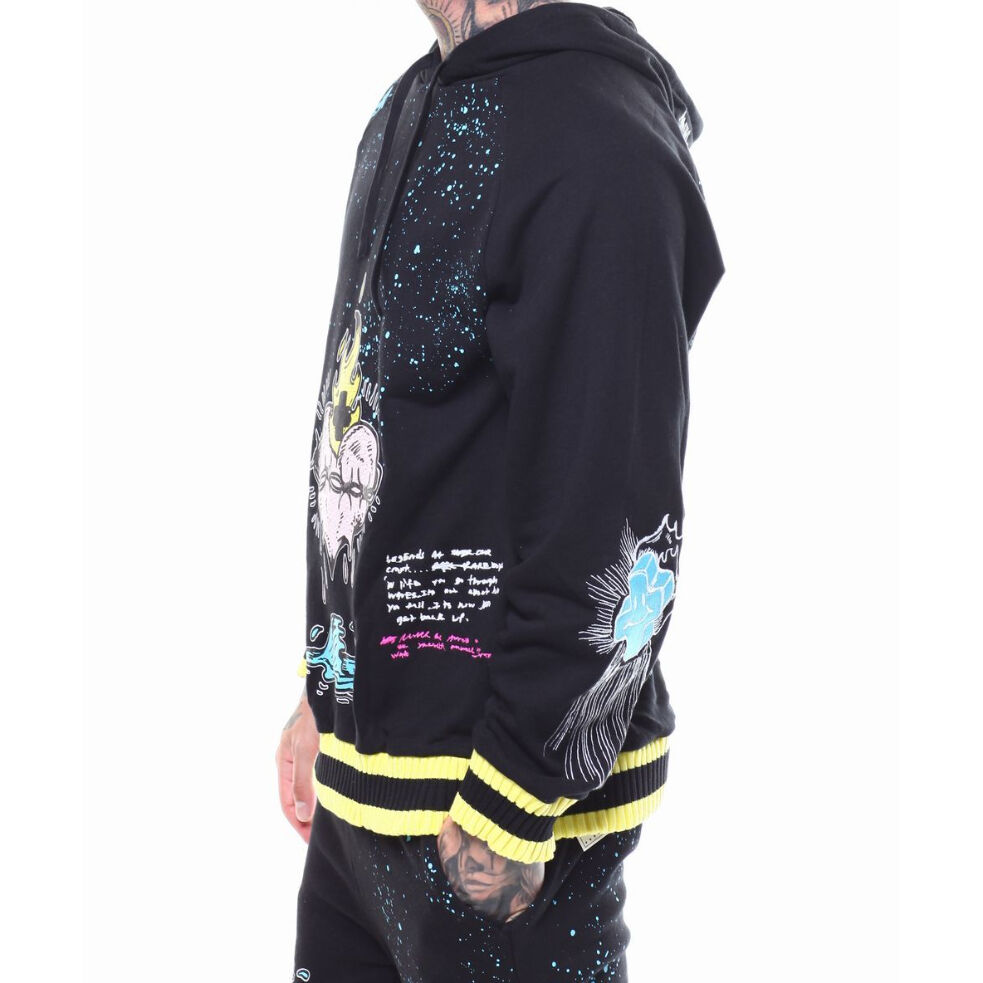 Pink Dolphin ピンクドルフィン Drip プルオーバー パーカー 薄手 