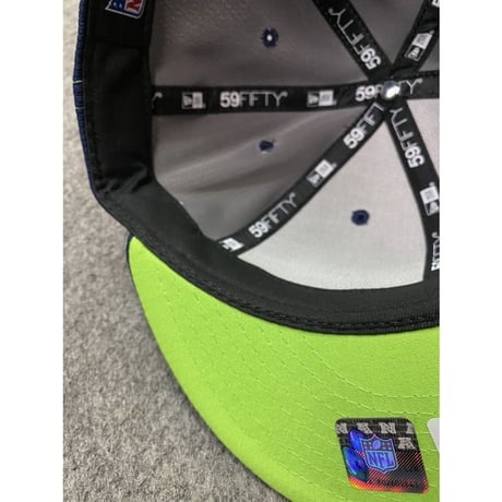 NFL 限定100周年記念 NEWERA ニューエラ Seahawks シアトル シーホークス 紺 59Fifty キャップ