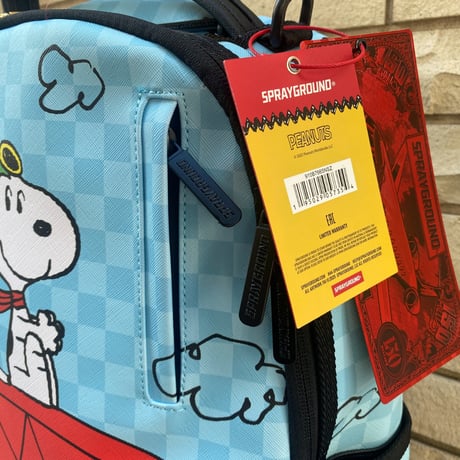 米国仕様 SPRAYGROUND スプレイグラウンド SNOOPY スヌーピー パイロットシャーク バックパック (BKPK49)