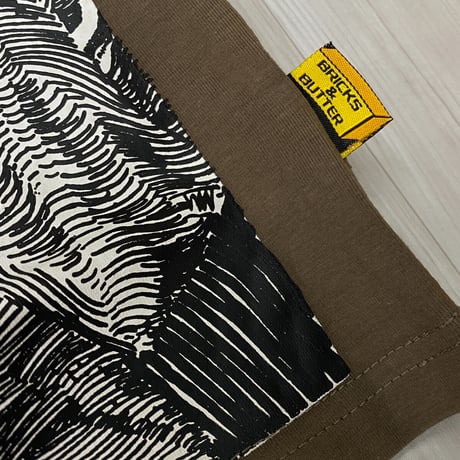 米国ブランド Bricks & Butter ブリックス＆バター 半袖 GOAT グラフィック Tシャツ ブラウン