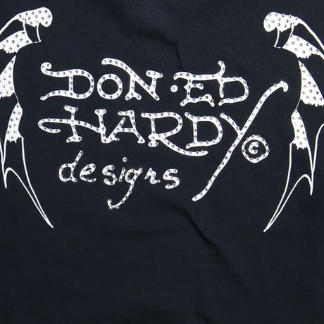 USA仕様 Ed Hardy エドハーディ Crosses Rhinestone Boxy Cropped T ラインストーン クロップ Tシャツ (EdT5)
