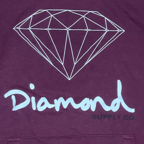 【M】 Diamond Supply Co. ダイヤモンドサプライ  OGロゴ プルオーバー パーカー バーガンディ (p2)