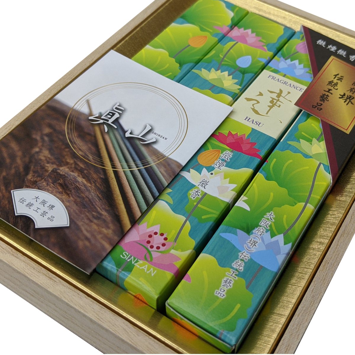 ◇贈答・進物用お線香◇『真山』『蓮』 蓮の香4箱入 華苑 伝統工芸品
