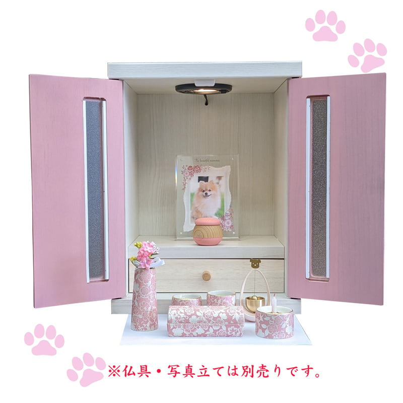 取寄品 】メモリアルBOX LED付 ピンク pink【ペット供養】【ペット仏壇