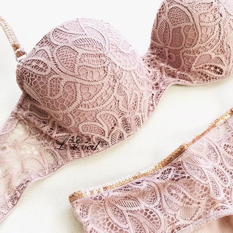 ★入荷しました★ ANDRES SARDA Lynx Rosewood アンドレ サルダ【パデッドバルコネットブラ/ハーフカップブラ＋タンガのセット】