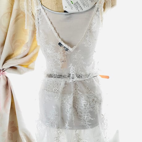 Oscalito Macrame Silver オスカリート【シルクウール フラットニット トップス/キャミソール】