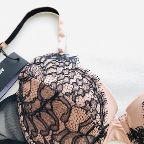 ANDRES SARDA Love Charcoal アンドレ サルダ【ダブルパデッドプッシュアップブラ＋ブラジリアンショーツのセット】