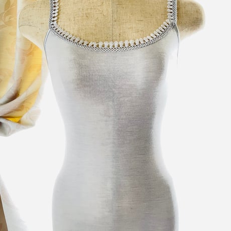Oscalito Macrame Silver オスカリート【シルクウール フラットニット トップス/キャミソール】