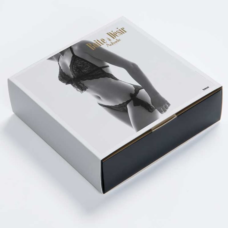 Aubade MI20 ブラックセクシーキュロット Aubade Boite a Desir Trikini オーバドゥ ボアットアデジール