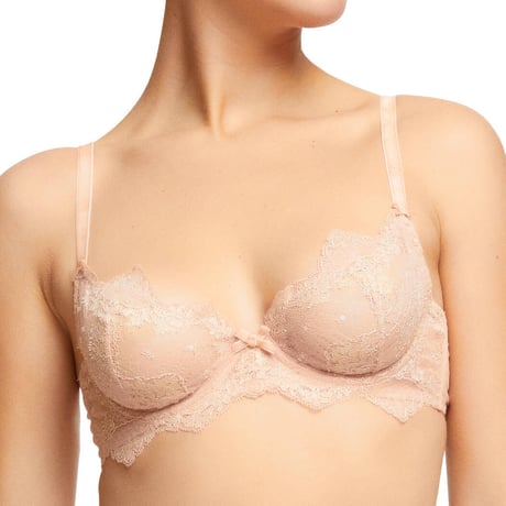 Dita von Teese Lurex Lace Vintage Peach ディタ・フォン・ティース【ノンパデッドハーフカップブラ】