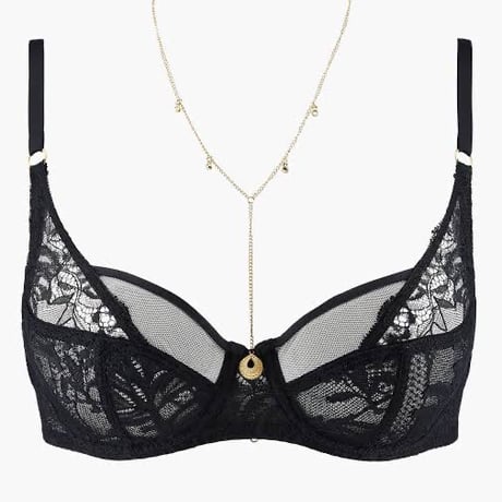 ◆専用オーダーページ◆ Aubade Gold Pleasure オーバドゥ ブラック 【ノンパデッド3/4カップブラ＋タンガのセット】
