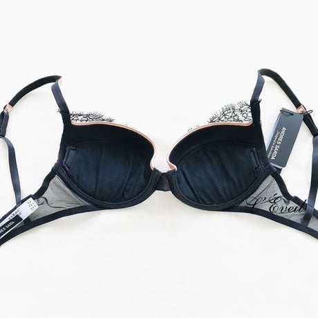ANDRES SARDA Love Charcoal アンドレ サルダ【ダブルパデッドプッシュアップブラ＋ブラジリアンショーツのセット】
