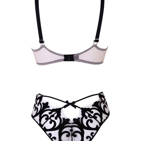 ◆最後の１セット◆ Agent Provocateur Haylie エージェントプロヴォケイター 【ノンパデッドハーフカップブラ/バルコネットブラ＋ブラジリアンタンガのセット】