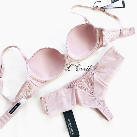 ★入荷しました★ ANDRES SARDA Lynx Rosewood アンドレ サルダ【パデッドバルコネットブラ/ハーフカップブラ＋タンガのセット】