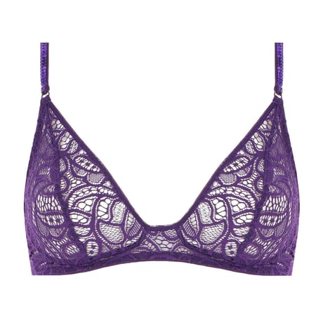 ANDRES SARDA Lynx Purple Impact アンドレ サルダ【ノンワイヤーノンパデッドトライアングルブラ＋タンガのセット】
