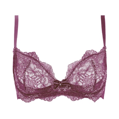 Dita von Teese Lurex Lace Amethyst ディタ・フォン・ティース 【ノンパデッドハーフカップブラ＋タンガのセット】