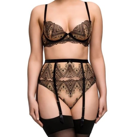 ◆専用オーダーページ◆ Dita Von Teese Fortunia ＆ Severine ブラック 【ノンパデッド3/4カップブラ×1＋タンガ×1＋ショーツ×2のセット】