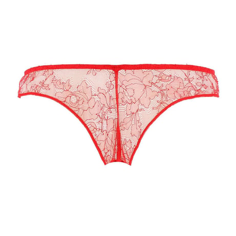 ◆ナイティとセット販売のみ◆ Chantal Thomass Tombeuse Rouge シャンタルトーマス レッド 【総レース タンガ】