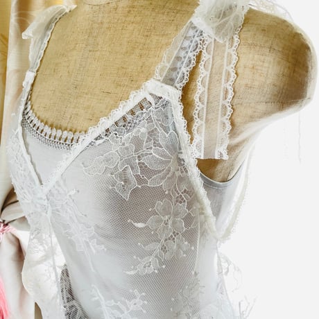 Oscalito Macrame Silver オスカリート【シルクウール フラットニット トップス/キャミソール】
