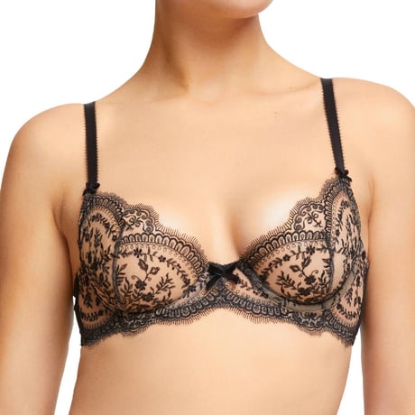 Dita von Teese Severine Blush/Black ディタ・フォン・ティース【ノンパデッドハーフカップブラ】