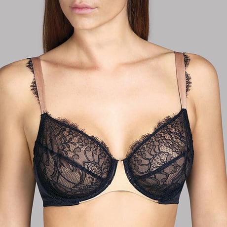 ANDRES SARDA Love Charcoal アンドレ サルダ【ノンパデッドフルカップブラ＋ブラジリアンショーツのセット】