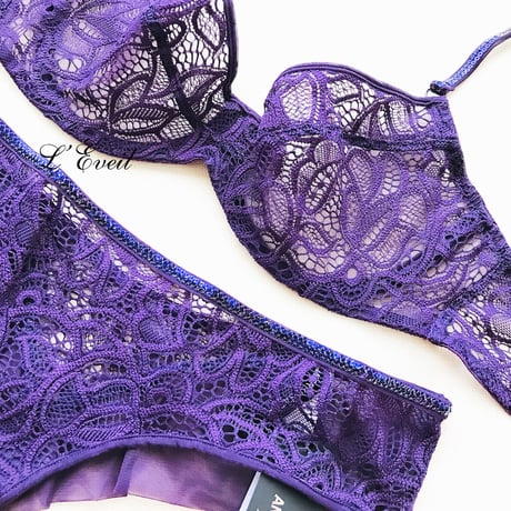 ANDRES SARDA Lynx Purple Impact アンドレ サルダ【ノンパデッド3/4カップブラ＋タンガのセット】