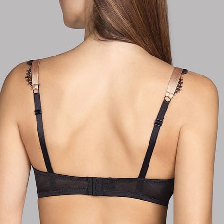 ANDRES SARDA Love Charcoal アンドレ サルダ【ノンパデッドフルカップブラ＋ブラジリアンショーツのセット】