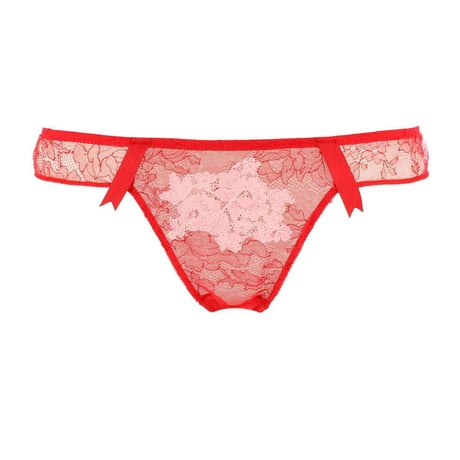 ◆ナイティとセット販売のみ◆ Chantal Thomass Tombeuse Rouge シャンタルトーマス レッド 【総レース タンガ】