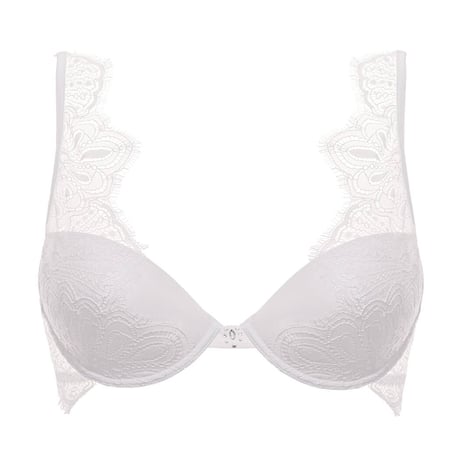 ★再入荷★ PRELUDE Milano White プレリュード ミラノ 【パデッドプッシュアップブラ＋タンガのセット】