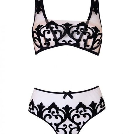 ◆最後の１セット◆ Agent Provocateur Haylie エージェントプロヴォケイター 【ノンパデッドハーフカップブラ/バルコネットブラ＋ブラジリアンタンガのセット】