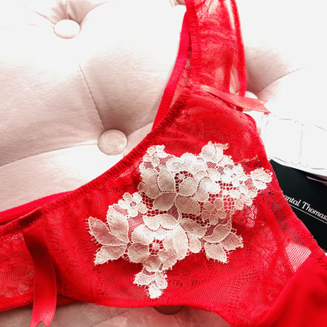 ◆ナイティとセット販売のみ◆ Chantal Thomass Tombeuse Rouge シャンタルトーマス レッド 【総レース タンガ】