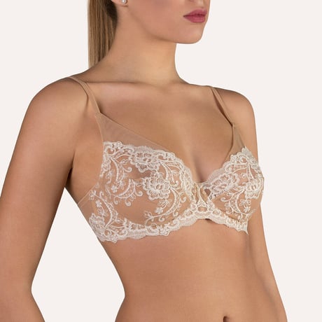 COTTON CLUB Soffio Noisette コットンクラブ【ノンパデッドフルカップブラ＋ビキニショーツのセット】