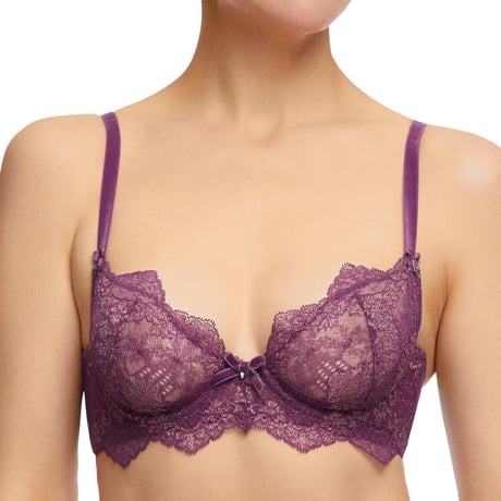 Dita von Teese Lurex Lace Amethyst ディタ・フォン・ティース 【ノンパデッドハーフカップブラ＋タンガのセット】