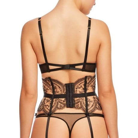 Dita von Teese Severine Blush/Black ディタ・フォン・ティース【ノンパデッドハーフカップブラ】