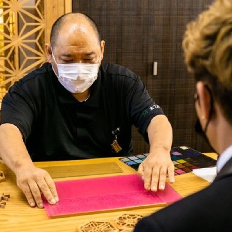 大川組子×黒木啓司 コラボ コースターセット（2枚組） | OKAWA