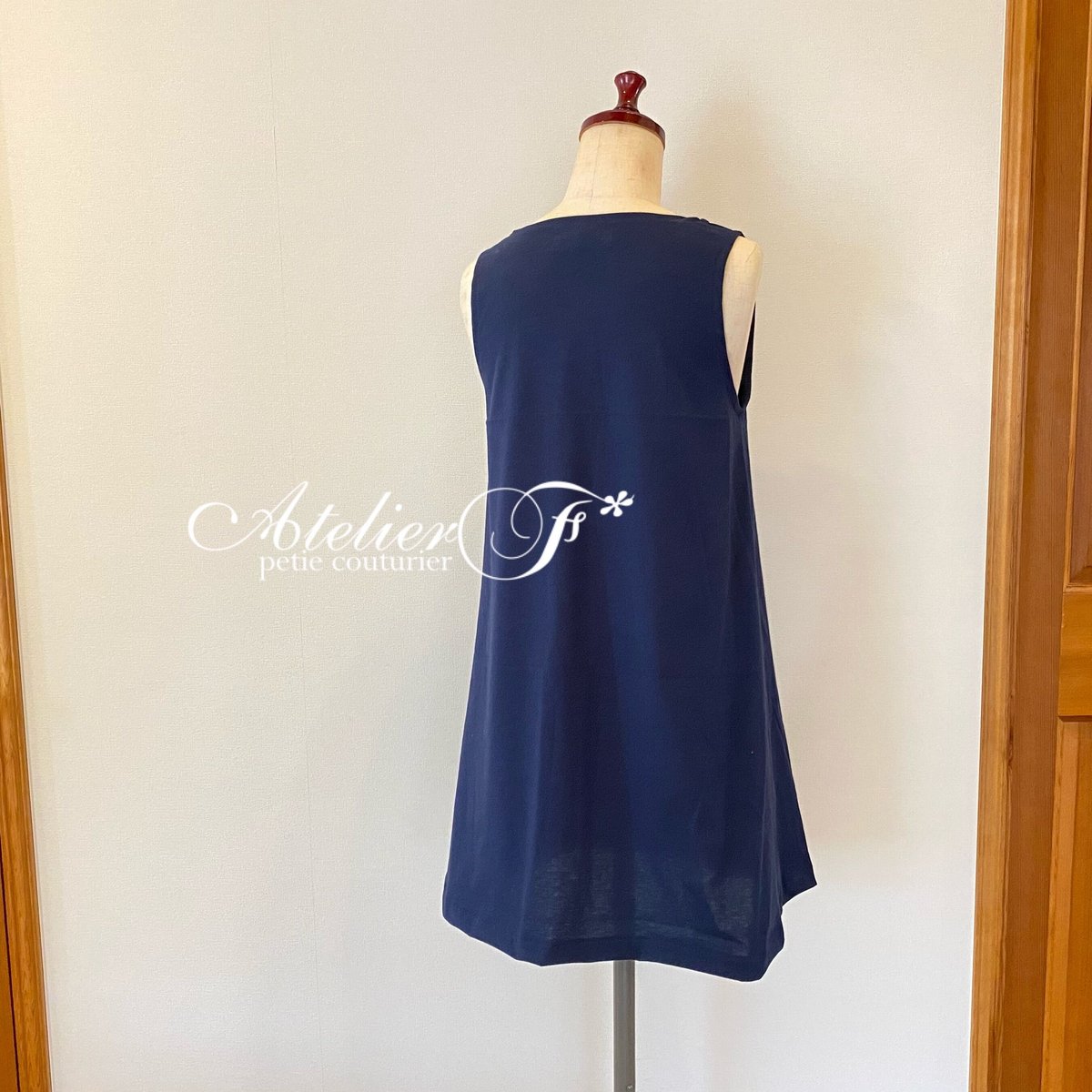 AURALEE ノースリーブチュニック サイズ1 青 ノースリーブチュニックの型紙（ダウンロード） | Atelier F