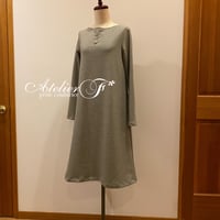 ボートネックニットワンピースの型紙（ダウンロード）