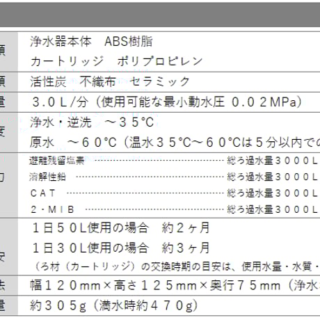 ガイアの水135蛇口用浄水器