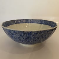 古伊万里染付微塵唐草文輪花鉢 B