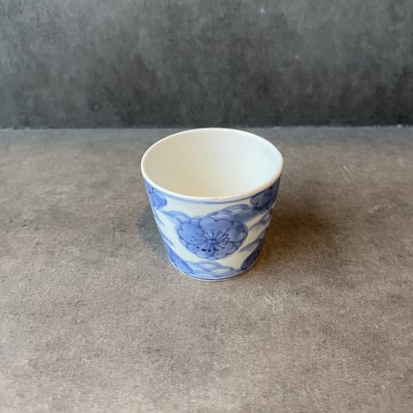 古伊万里染付桜流水文猪口