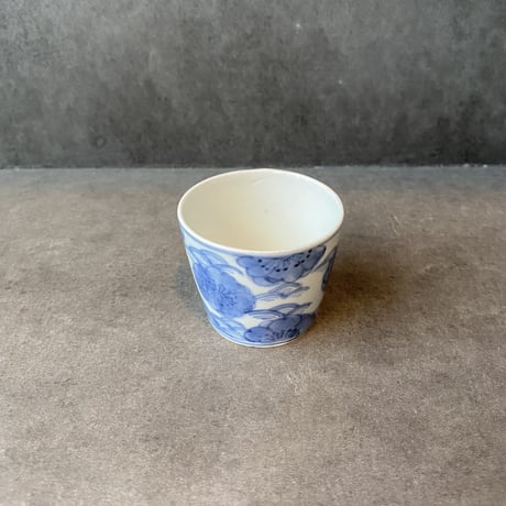 古伊万里染付桜流水文猪口